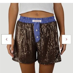 NWT HAND OVER ex boyfriend short in Charles Brown and Blue never worn!
